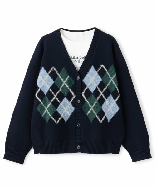 pom ponette junior / ポンポネット ジュニア カーディガン・ボレロ | アーガイルニットカーデ | 詳細21