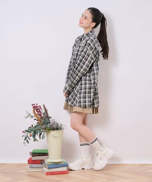 pom ponette junior / ポンポネット ジュニア シャツ・ブラウス | フロントペプラムチェックシャツ | 詳細12