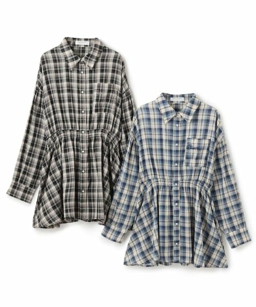 pom ponette junior / ポンポネット ジュニア シャツ・ブラウス | フロントペプラムチェックシャツ | 詳細7