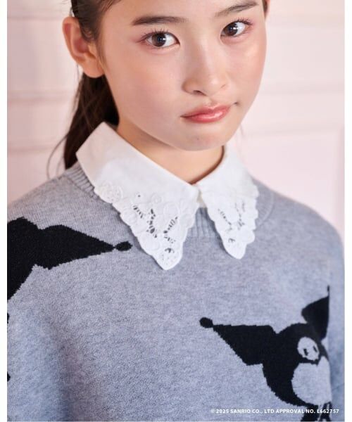 pom ponette junior / ポンポネット ジュニア ニット・セーター | 【130cmあり】【マイメロディ/クロミ】総柄ジャカードプルオーバー&レース襟セット | 詳細16