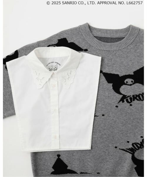 pom ponette junior / ポンポネット ジュニア ニット・セーター | 【130cmあり】【マイメロディ/クロミ】総柄ジャカードプルオーバー&レース襟セット | 詳細4