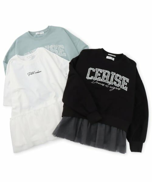 pom ponette junior / ポンポネット ジュニア Tシャツ | 【接触冷感】レースワッペンプル×チュールTシャツ | 詳細14