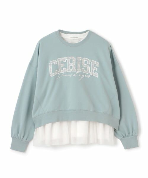 pom ponette junior / ポンポネット ジュニア Tシャツ | 【接触冷感】レースワッペンプル×チュールTシャツ | 詳細15