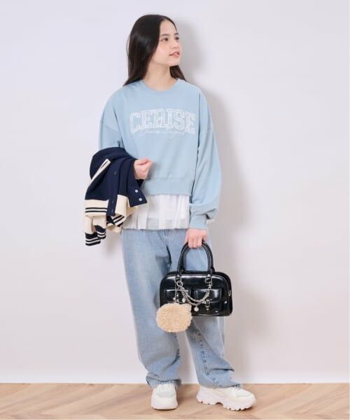 pom ponette junior / ポンポネット ジュニア Tシャツ | 【接触冷感】レースワッペンプル×チュールTシャツ | 詳細17