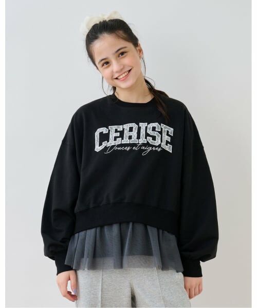 pom ponette junior / ポンポネット ジュニア Tシャツ | 【接触冷感】レースワッペンプル×チュールTシャツ | 詳細21