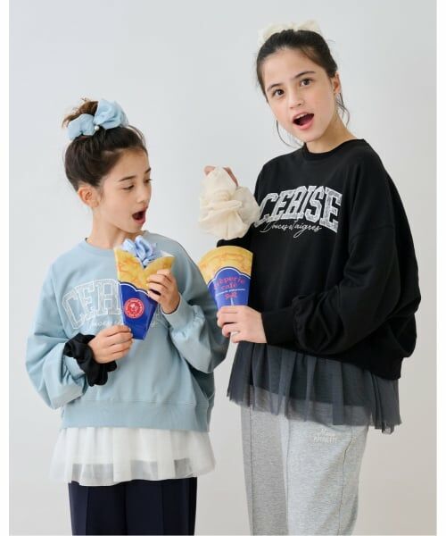 pom ponette junior / ポンポネット ジュニア Tシャツ | 【接触冷感】レースワッペンプル×チュールTシャツ | 詳細22