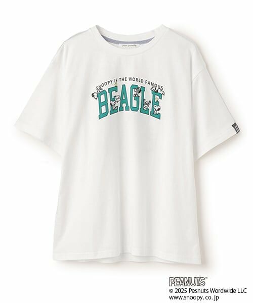 pom ponette junior / ポンポネット ジュニア Tシャツ | 【PEANUTS】【接触冷感】カレッジTシャツ(白)