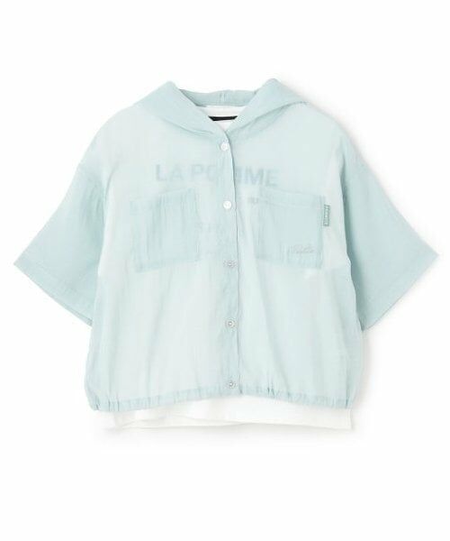 pom ponette junior / ポンポネット ジュニア パーカー | 【接触冷感】シアーシャツパーカセット(エメラルド グリーン)