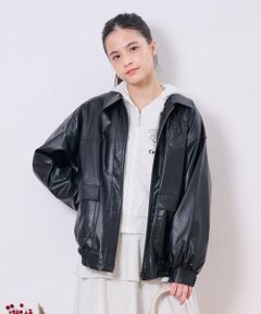 pom ponette junior / ポンポネット ジュニア ブルゾン | 【家庭洗濯可】合皮ブルゾン
