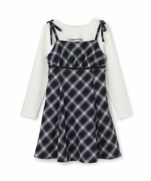 pom ponette junior / ポンポネット ジュニア ミニ丈・ひざ丈ワンピース | 【インナーセット】チェックキャミワンピース | 詳細15