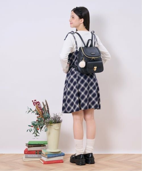 pom ponette junior / ポンポネット ジュニア ミニ丈・ひざ丈ワンピース | 【インナーセット】チェックキャミワンピース | 詳細17