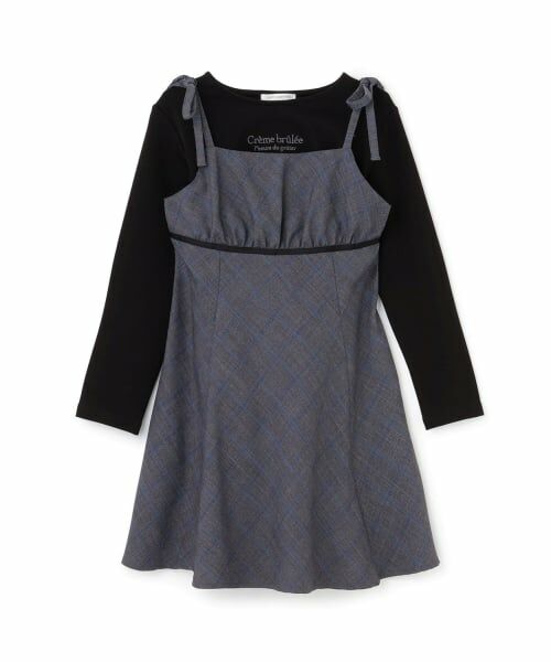pom ponette junior / ポンポネット ジュニア ミニ丈・ひざ丈ワンピース | 【インナーセット】チェックキャミワンピース | 詳細21