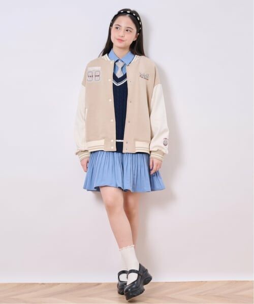 pom ponette junior / ポンポネット ジュニア ミニ丈・ひざ丈ワンピース | 【セットアイテム】プリーツシャツワンピ＋ニットベストセット | 詳細16