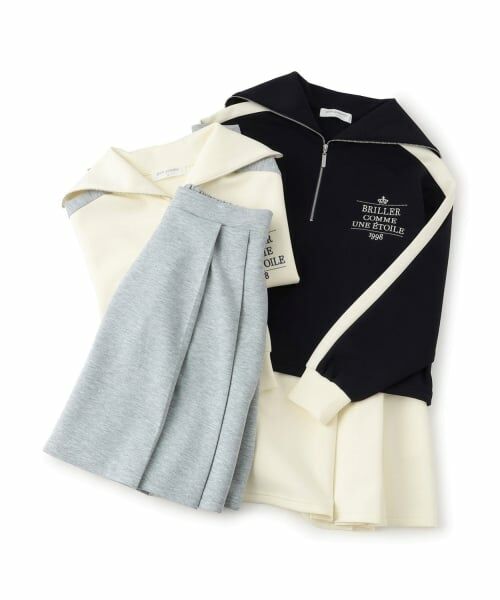 pom ponette junior / ポンポネット ジュニア スウェット | セーラーハーフジップ×スカートセットアップ | 詳細13