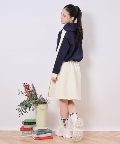 pom ponette junior / ポンポネット ジュニア スウェット | セーラーハーフジップ×スカートセットアップ | 詳細14