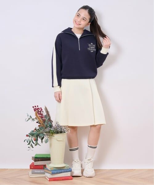 pom ponette junior / ポンポネット ジュニア スウェット | セーラーハーフジップ×スカートセットアップ | 詳細15