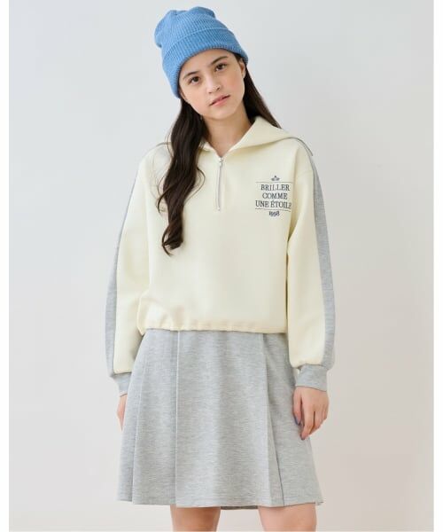 pom ponette junior / ポンポネット ジュニア スウェット | セーラーハーフジップ×スカートセットアップ | 詳細17