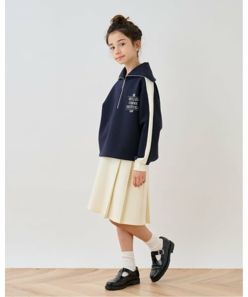 pom ponette junior / ポンポネット ジュニア スウェット | セーラーハーフジップ×スカートセットアップ | 詳細19