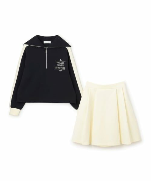 pom ponette junior / ポンポネット ジュニア スウェット | セーラーハーフジップ×スカートセットアップ | 詳細4