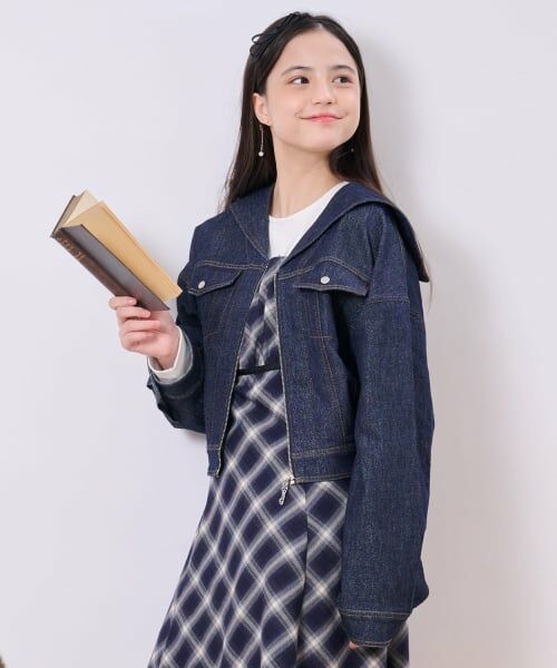 pom ponette junior / ポンポネット ジュニア ブルゾン | ラメデニムジャケット | 詳細11
