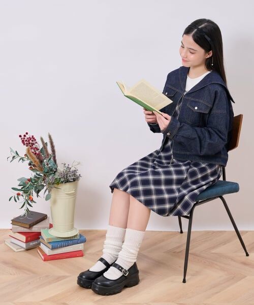 pom ponette junior / ポンポネット ジュニア ブルゾン | ラメデニムジャケット | 詳細13