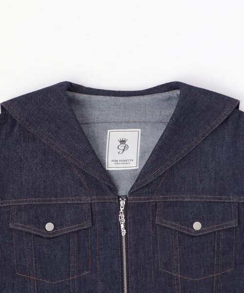 pom ponette junior / ポンポネット ジュニア ブルゾン | ラメデニムジャケット | 詳細2