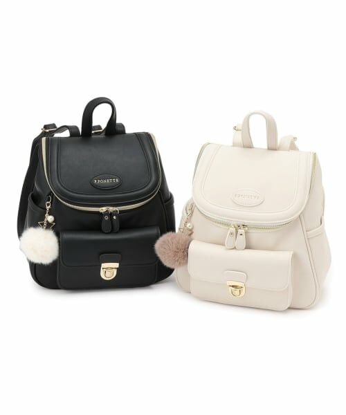 pom ponette junior / ポンポネット ジュニア リュック・バックパック | チャームつきバケツ型リュック | 詳細10