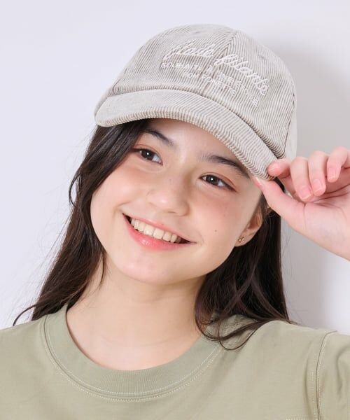 pom ponette junior / ポンポネット ジュニア キャップ | コーデュロイロゴ刺しゅうキャップ | 詳細11