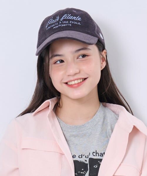 pom ponette junior / ポンポネット ジュニア キャップ | コーデュロイロゴ刺しゅうキャップ | 詳細17