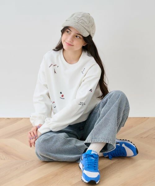 pom ponette junior / ポンポネット ジュニア キャップ | コーデュロイロゴ刺しゅうキャップ | 詳細22