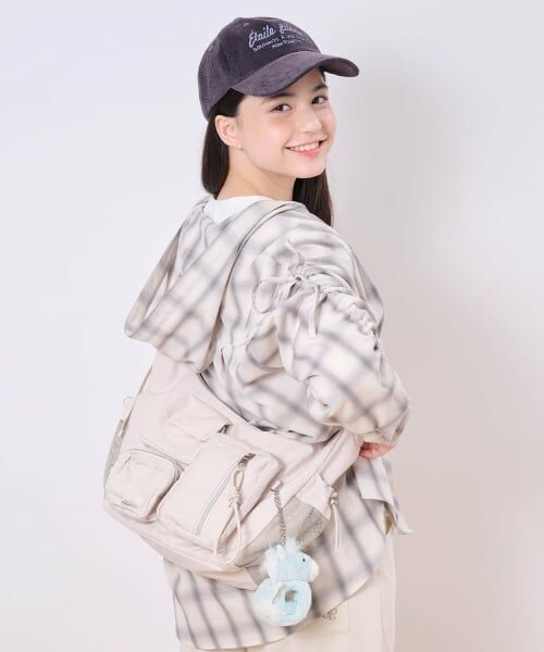 pom ponette junior / ポンポネット ジュニア ショルダーバッグ | 2WAYポケットショルダー（アイボリー）