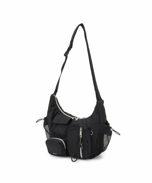 pom ponette junior / ポンポネット ジュニア ショルダーバッグ | 2WAYポケットショルダー（黒）