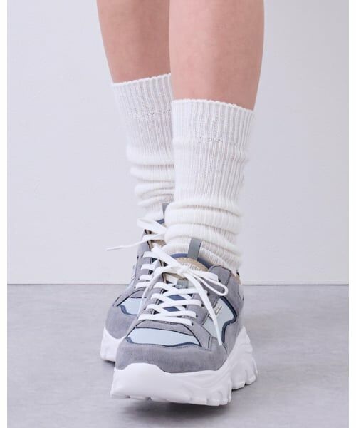 pom ponette junior / ポンポネット ジュニア スニーカー | 【軽量ソール】イージーダッドスニーカー（グレー）