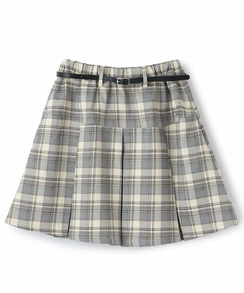 pom ponette junior / ポンポネット ジュニア ミニ・ひざ丈スカート | 【130cmあり】チェックボックスタックスカート×インパンセット | 詳細13