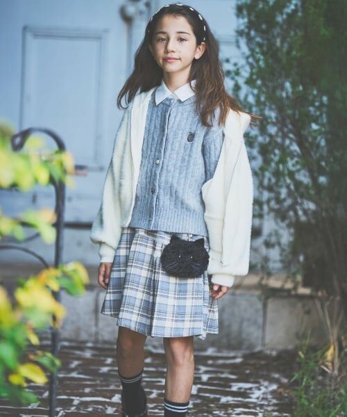 pom ponette junior / ポンポネット ジュニア ミニ・ひざ丈スカート | 【130cmあり】チェックボックスタックスカート×インパンセット | 詳細18