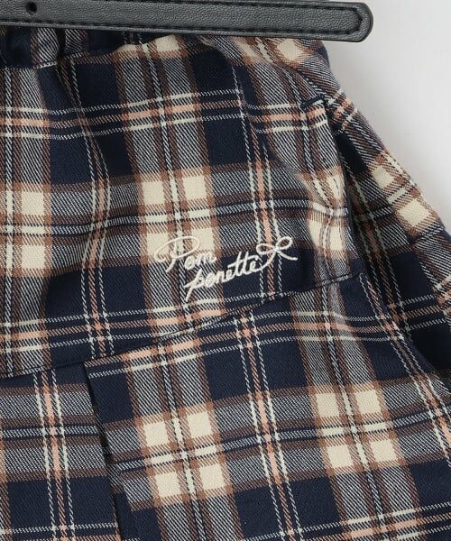 pom ponette junior / ポンポネット ジュニア ミニ・ひざ丈スカート | 【130cmあり】チェックボックスタックスカート×インパンセット | 詳細5