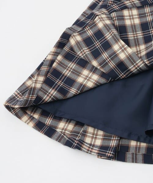 pom ponette junior / ポンポネット ジュニア ミニ・ひざ丈スカート | 【130cmあり】チェックボックスタックスカート×インパンセット | 詳細7