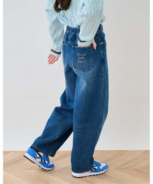 pom ponette junior / ポンポネット ジュニア その他パンツ | ベルトつきバレルシルエットパンツ | 詳細20