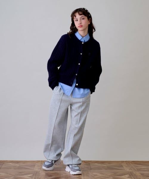 pom ponette junior / ポンポネット ジュニア その他パンツ | 裏起毛ダンボールスウェットパンツ（トップ グレー）