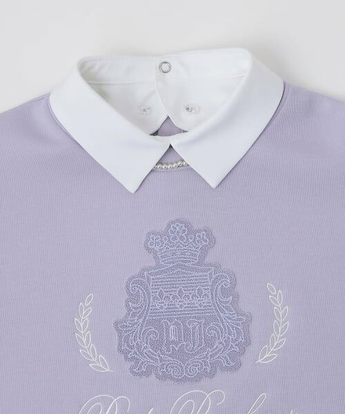 pom ponette junior / ポンポネット ジュニア スウェット | 衿つきエンブレム刺しゅうトップス | 詳細2