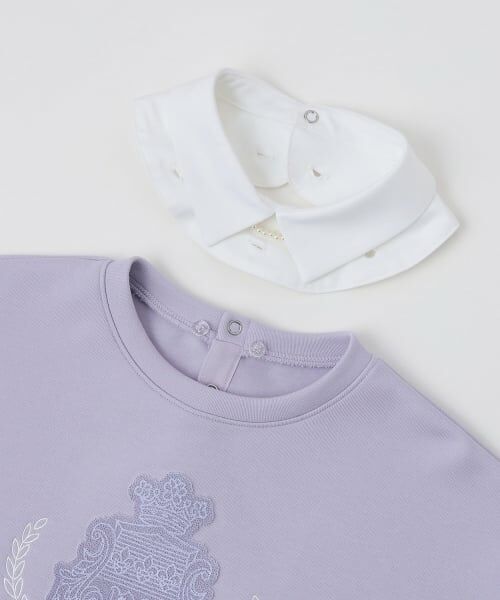 pom ponette junior / ポンポネット ジュニア スウェット | 衿つきエンブレム刺しゅうトップス | 詳細3