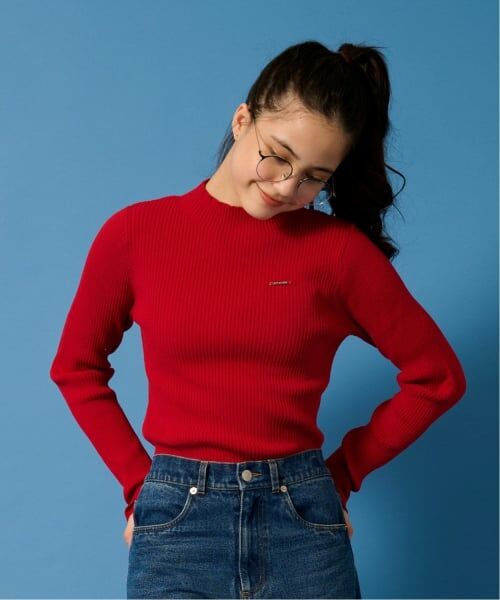 pom ponette junior / ポンポネット ジュニア ニット・セーター | 【GOOD PRICE】【130cmあり】プチハイネックプルオーバー(赤)