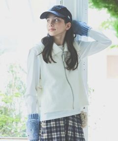 pom ponette junior / ポンポネット ジュニア その他トップス | 【130cmあり】ZIPニットベスト×ロンTセット