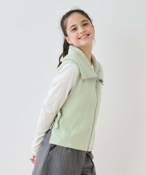 pom ponette junior / ポンポネット ジュニア その他トップス | 【130cmあり】ZIPニットベスト×ロンTセット | 詳細14