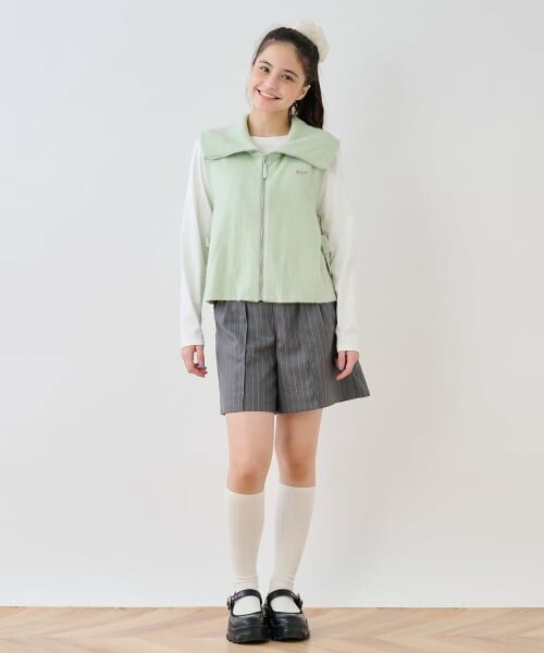 pom ponette junior / ポンポネット ジュニア その他トップス | 【130cmあり】ZIPニットベスト×ロンTセット | 詳細15