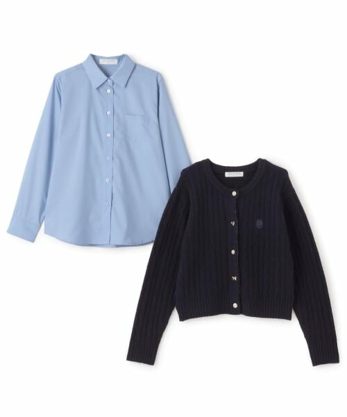 pom ponette junior / ポンポネット ジュニア ニット・セーター | 多釦カーデ＋シャツセット | 詳細2