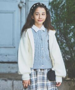 pom ponette junior / ポンポネット ジュニア パーカー | 【130cmあり】シャギーニットパーカ