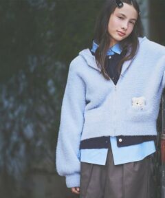 pom ponette junior / ポンポネット ジュニア パーカー | 【130cmあり】シャギーニットパーカ