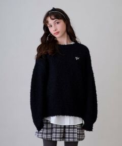 pom ponette junior / ポンポネット ジュニア ニット・セーター | ブークレーニット×チュニックトップス