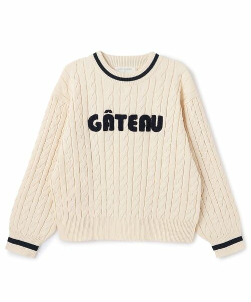 pom ponette junior / ポンポネット ジュニア ニット・セーター | 【130cmあり】サガラロゴケーブルニット | 詳細8